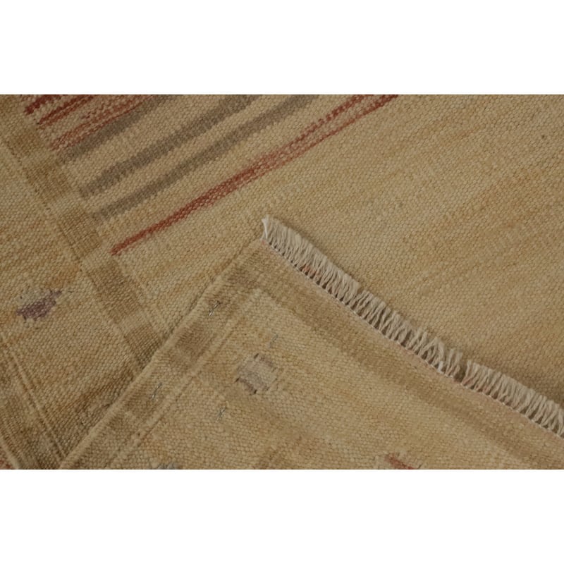 Hand Woven Oriental 100% Wool Carpet Southwestern Tribal Multi-Colored Kilim Runner Rug - 6' 0'' X 2' 1''