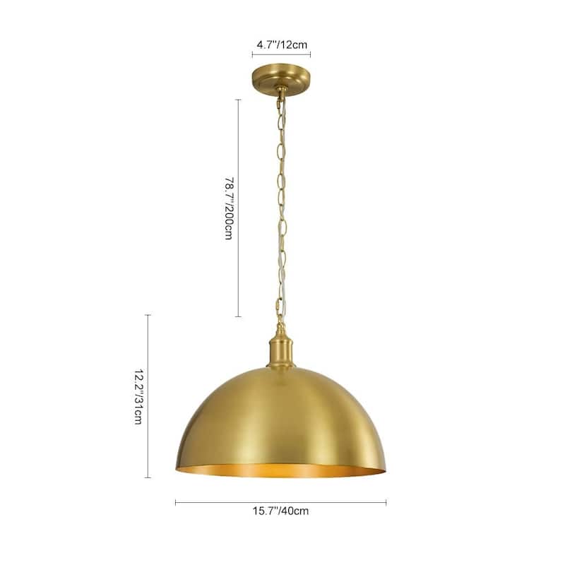 Modern-century Modern 1-Light Island Dome Pendant