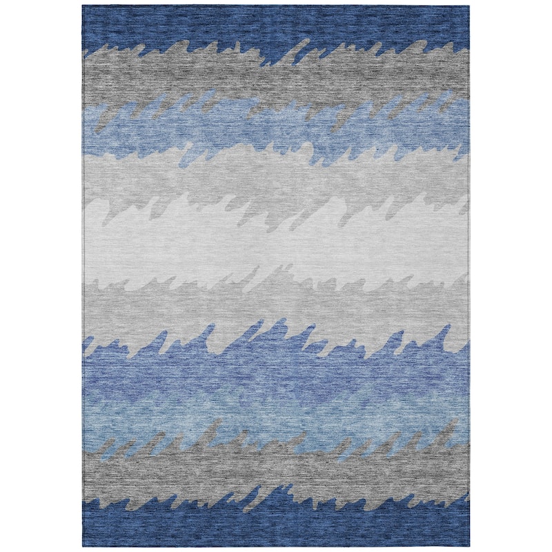 Machine Washable Indoor/ Outdoor Chantille Ombre Abstract Rug