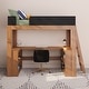 preview thumbnail 17 of 27, Max and Lily Mid-Century Modern Twin Loft Bed with Wraparound Desk and Shelves