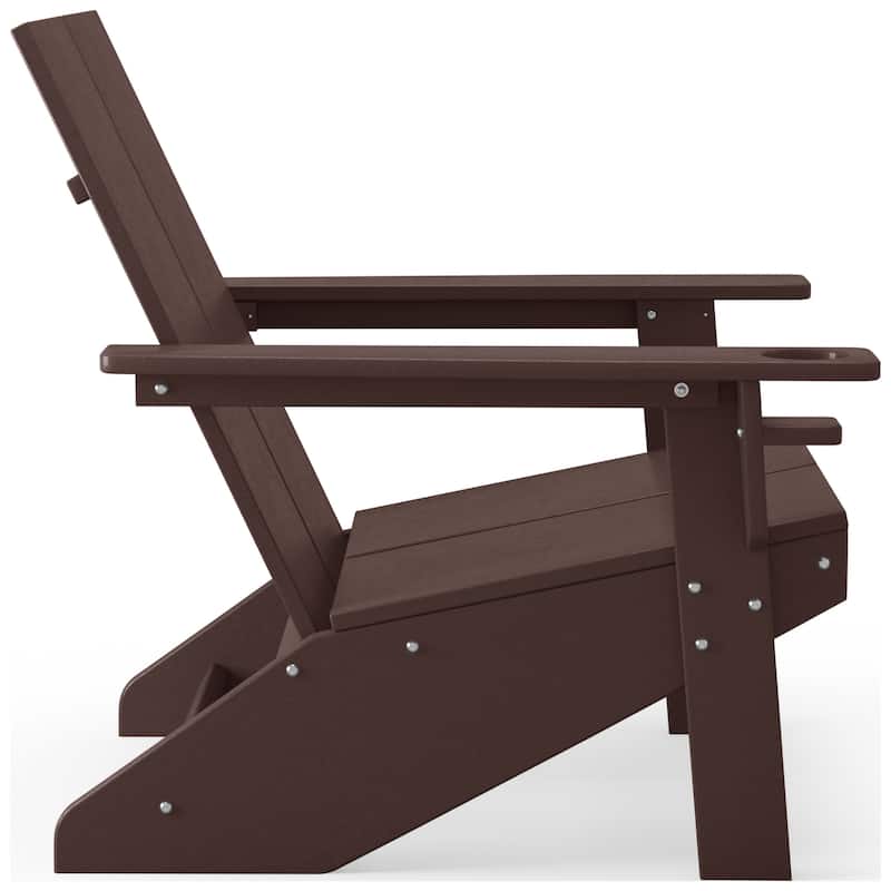Coastin Modern Poly Adirondack Chair With Ottoman