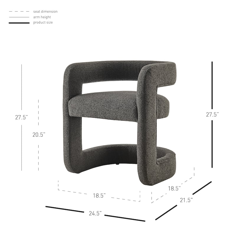 NPD Furniture Althea Boucle Dining Side Chair