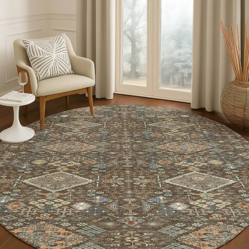 Machine Washable Indoor/ Outdoor Global Bidunga Chantille Rug