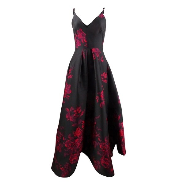 calvin klein floral sleeveless gown