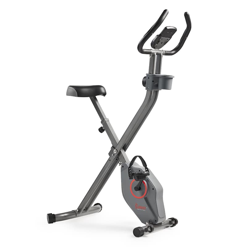 Sunny Health & Fitness Foldable Magnetic X-Bike Pro - SF-B223011 - Black - 33.5*21.7*52.6 - Black - 33.5*21.7*52.6 - Weights