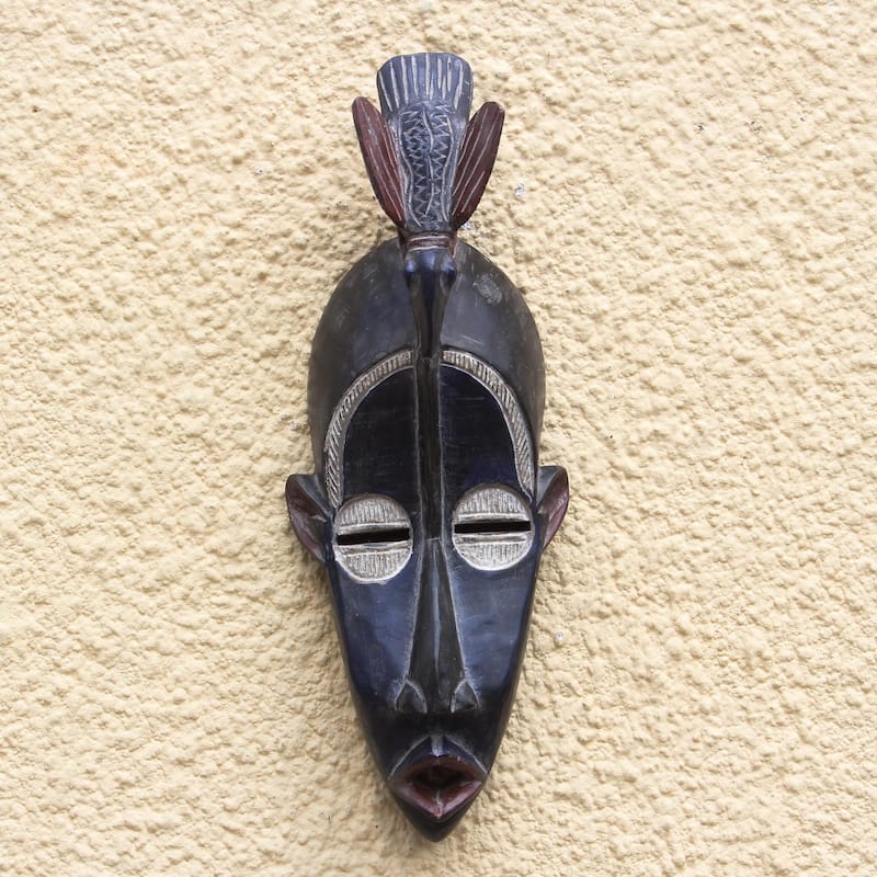 Novica Handmade Striking Bird African Wood Mask