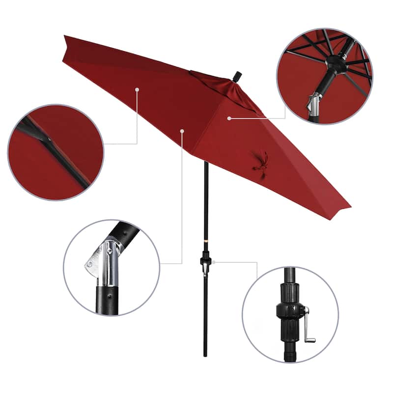 California Umbrella 9-Foot Black Aluminum Market Umbrella