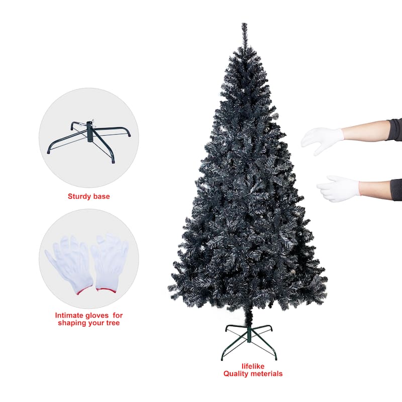 7.5FT Black Artificial Christmas Tree - Bed Bath & Beyond - 34929795