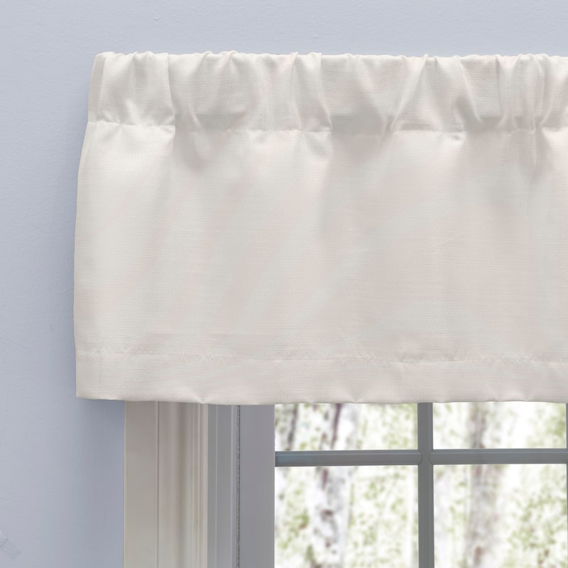 Premium Grasscloth Sheen Tailored Curtain Valance 54"W x 15"L - 54"W x 15"L
