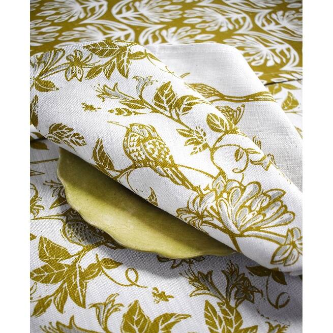 French Home Set of 4 Honeysuckle Napkins - Chartreuse