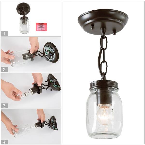 Mason Jar Ceiling Fan Light Craftmade Light Fixtures - The Lamp Goods
