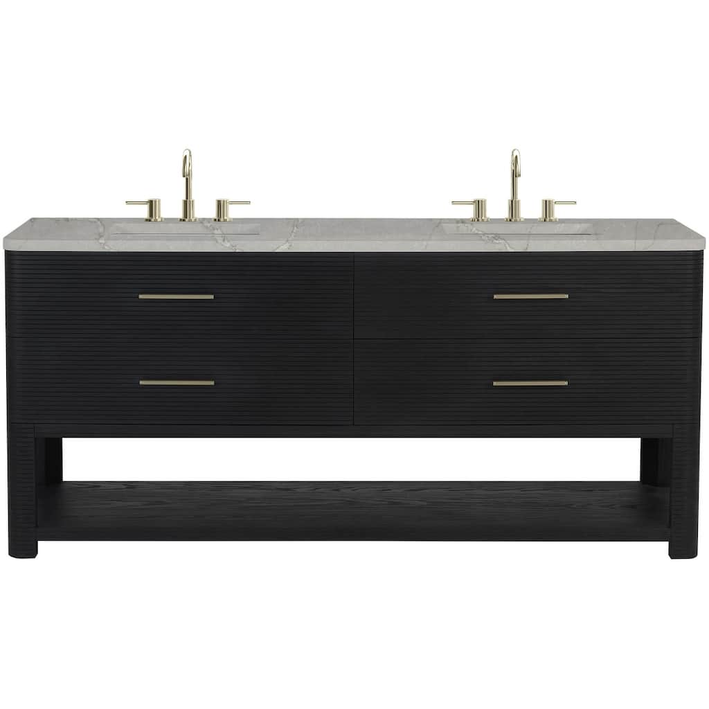 James Martin Vanities D704-V72-WVSL Lucian 72" Free Standing Double