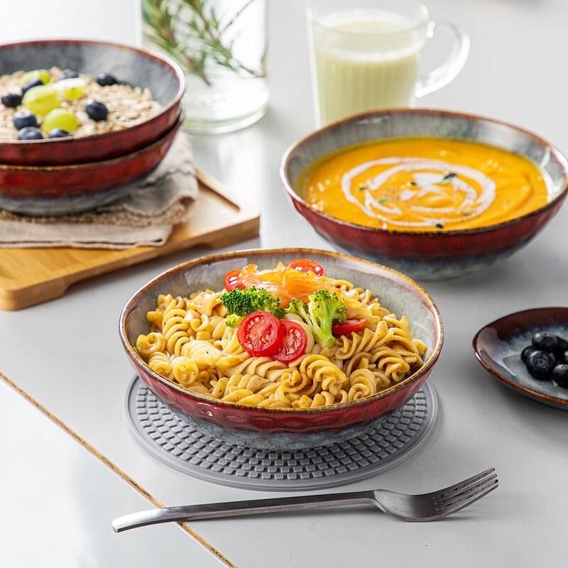 vancasso Starry Stoneware 4-Piece 24 Oz Cereal Bowl - round