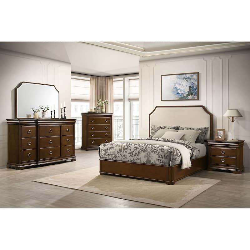 Garland Bedroom Set Brown Cherry - Queen - 5 Piece