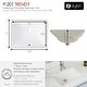 preview thumbnail 3 of 8, STYLISH Porcelain Rectangular 18 inches Undermount Ceramic Bathroom Sink with Overflow