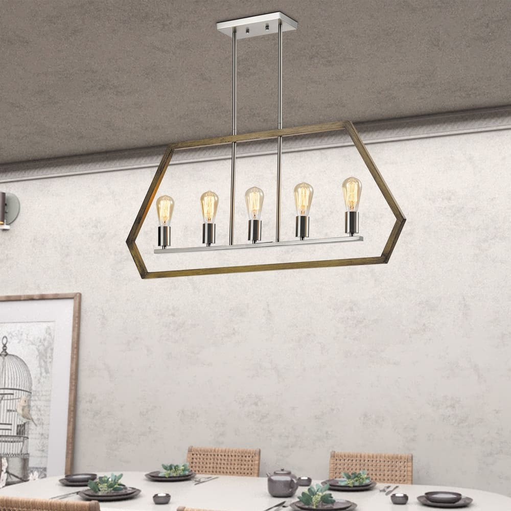Maxax 5 - Light Kitchen Island Linear Pendant