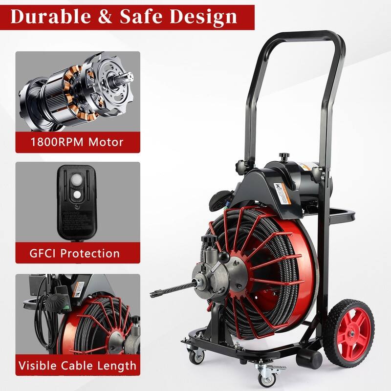 100Ft Electric Drain Cleaner Machine