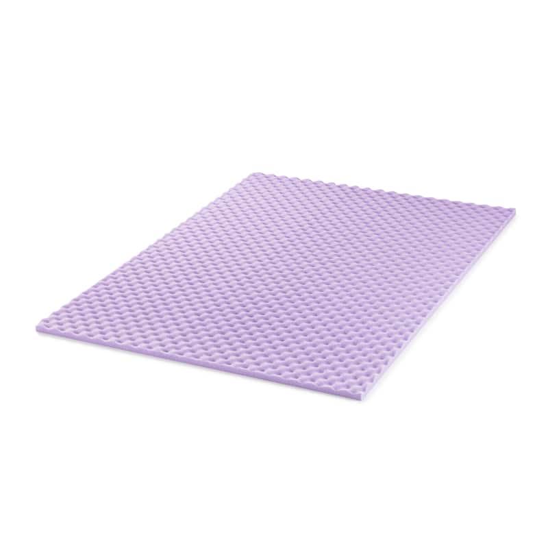 1.5 Inch Lavender Egg Crate Memory Foam Mattress Topper