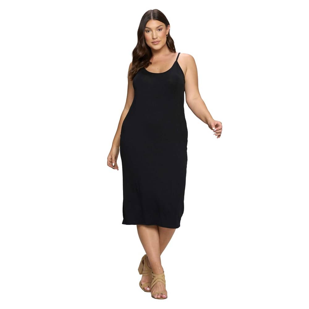 L I V D Women's Plus Size Jennie Spaghetti Strap Midi Dress