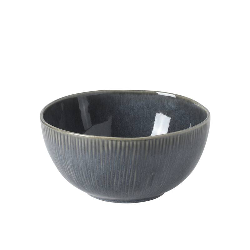 Gibson Elite Sandy Pines 4 Piece Nesting Bowl Set, 4", 5.5", 7" & 9" Round Stoneware Reactive Glaze Finish, Prep & Serving Bowls