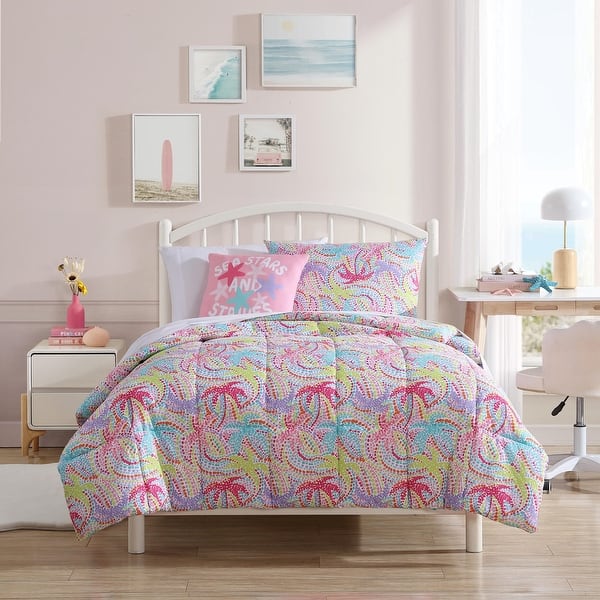 slide 2 of 10, Nautica Kids Sutton Palm Trees Turquoise Comforter Bonus Set
