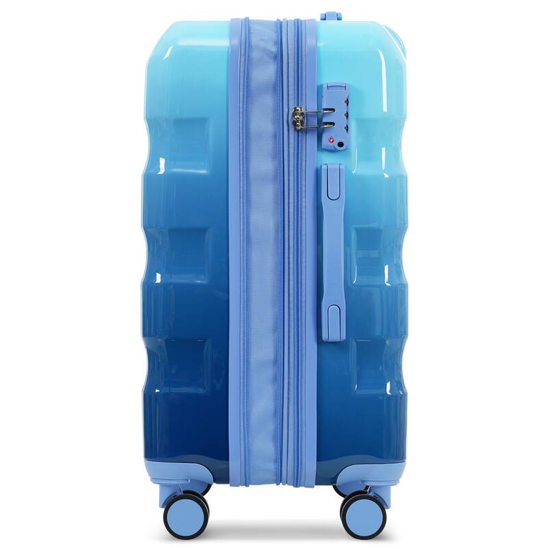 Stylish Luggage 3 Piece Set with Expandable Storage, Spinner Wheels and Combination Lock, for Travel