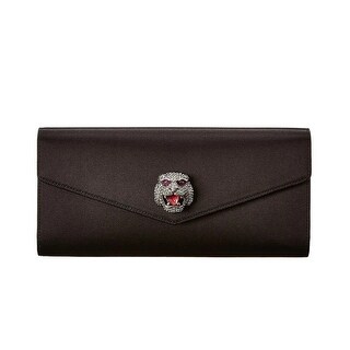black satin clutch