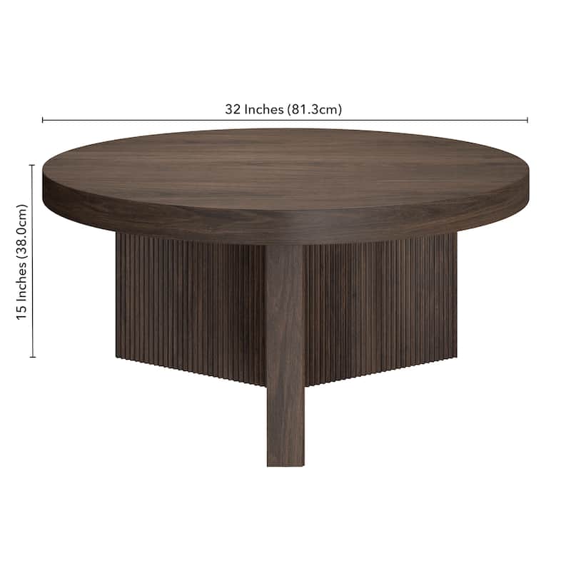 Holm 32" Wide Round Coffee Table