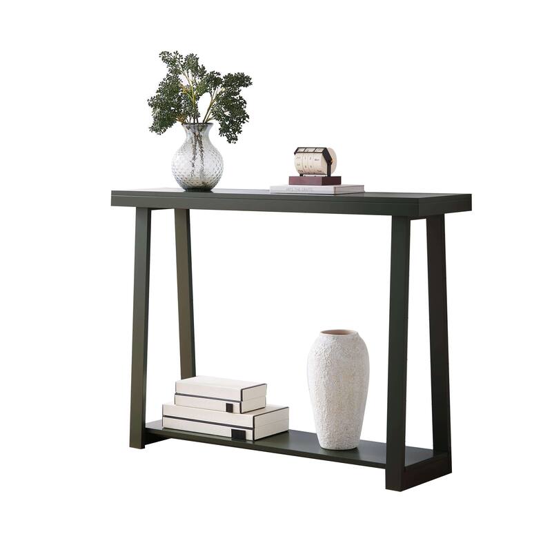 Emma Collection Wood 36" Modern Console Table with Shelf