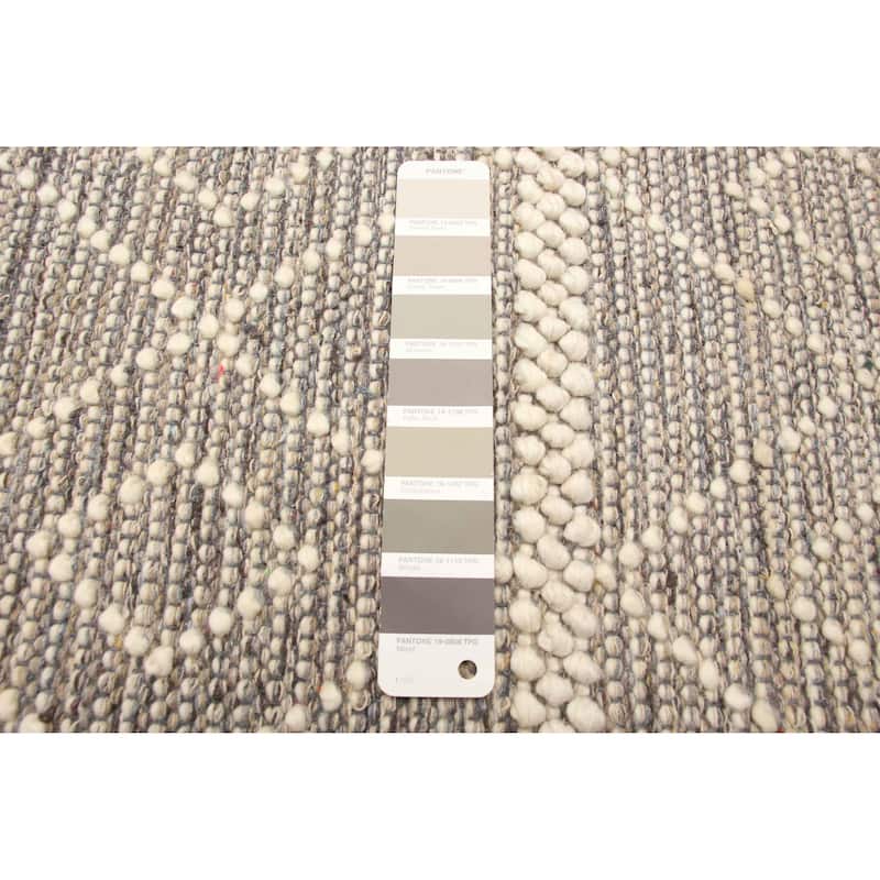 ECARPETGALLERY Braid weave Sienna Taupe Wool Rug - 6'0 x 9'1