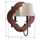 preview thumbnail 8 of 10, Parrot Uncle 14 Inch Distressed White Classic Wood Mirrored Wall Light Fabric Shade Accent Sconce