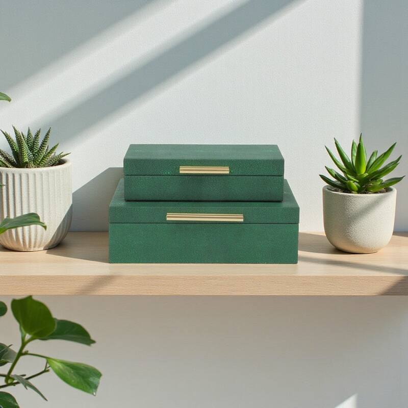 Lusan Black Vinyl Decorative Box Set