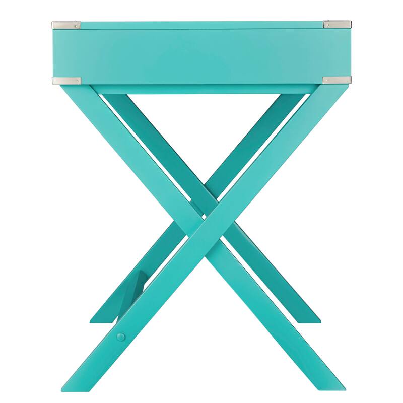 Kenton X Base Wood Accent Campaign Writing Desk iNSPIRE Q Modern