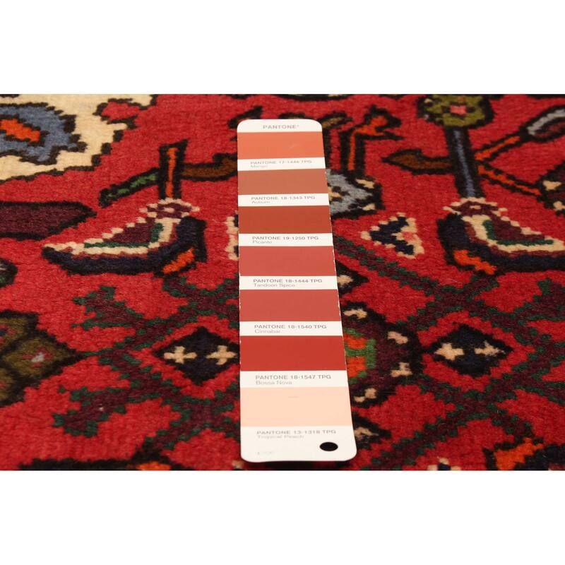 ECARPETGALLERY Hand-knotted Andelz Red Wool Rug - 3'7 x 4'7