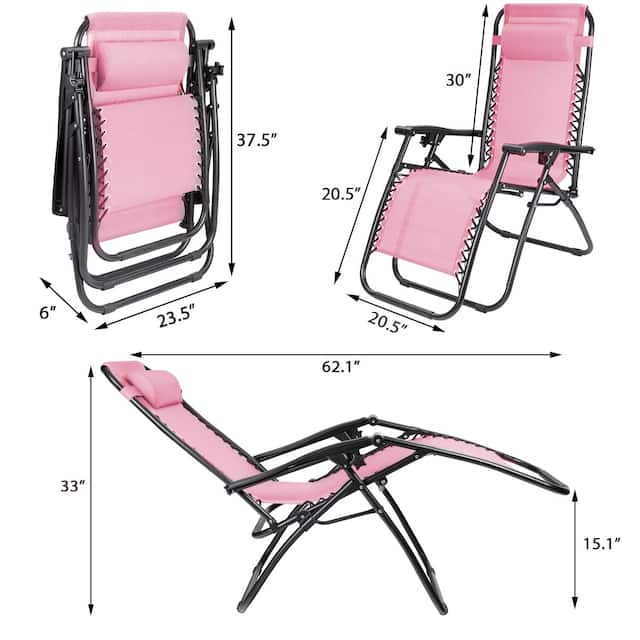 Homall Patio Zero Gravity Chair Lawn Lounge Chair with Pillow Set of 2