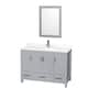 Option Gray / White Quartz Top / Brushed Chrome Hardware