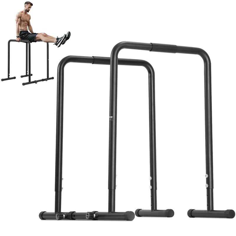 VEVOR Dip Bars Heave Duty Dip Stand Station for Strength Training Home Gym Office Outdoor - 35IN