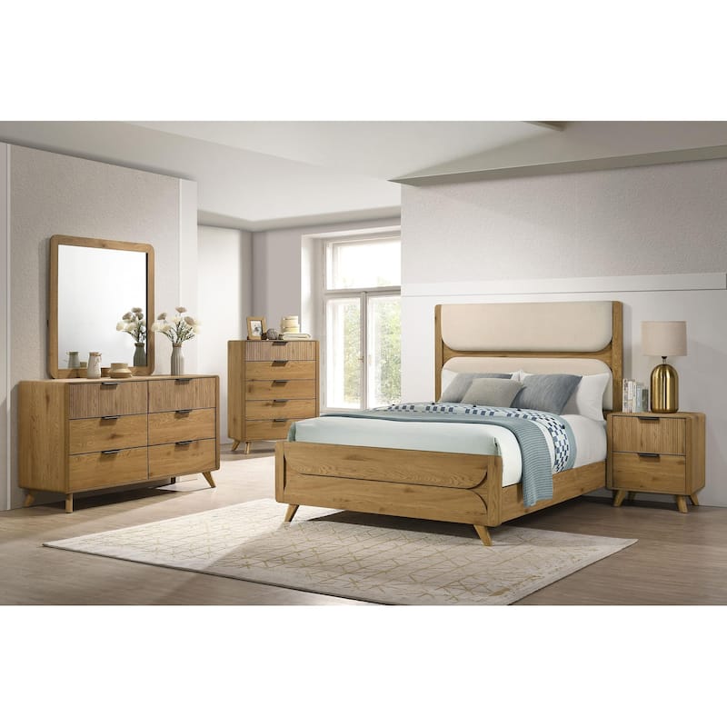 Bennett Bedroom Set Light Oak - Eastern King - 5 Piece