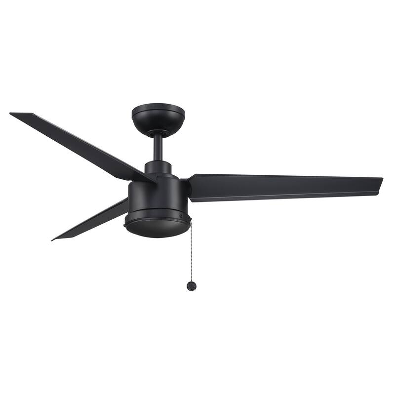 PC/DC 52 inch Indoor/Outdoor Ceiling Fan with Black Blades - Black