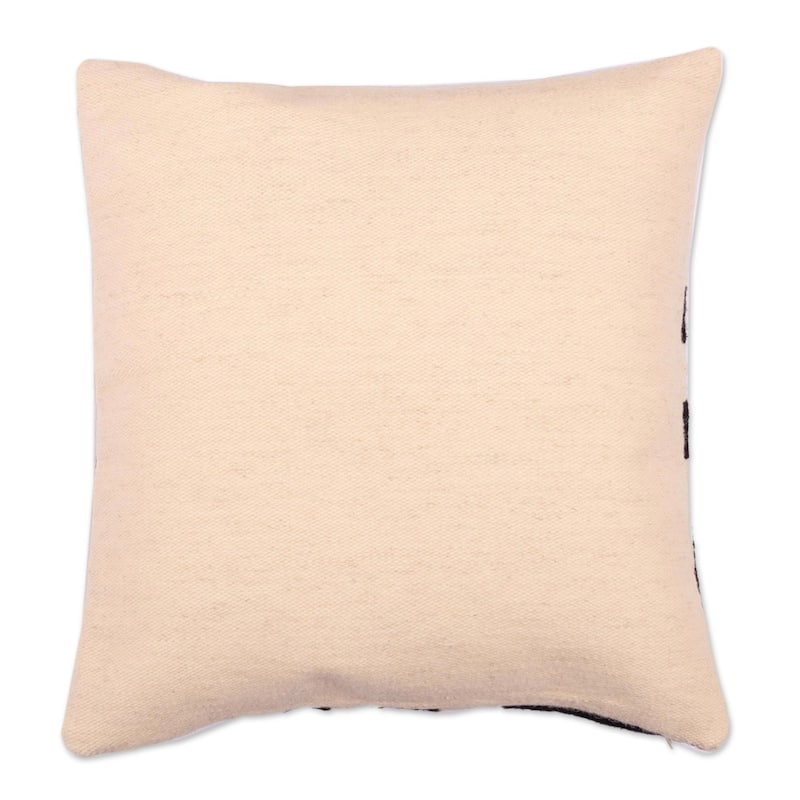 Novica Handmade Andes Minimalism Wool Cushion Cover