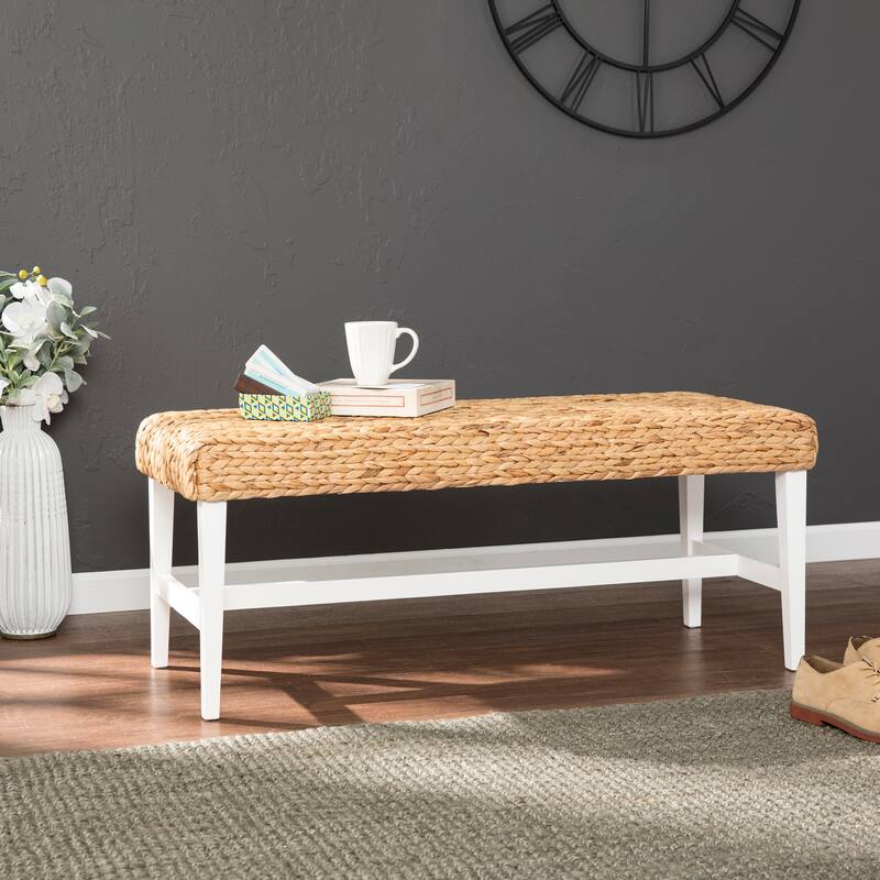 SEI Furniture Standerson Entryway Table/Bench - White