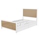 preview thumbnail 11 of 21, Gold Metal House Bed with Roof and Slat Support, Full Size