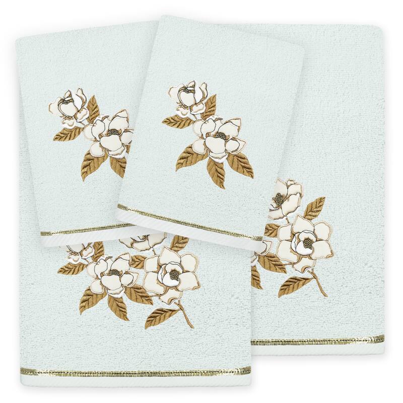 Authentic Hotel and Spa Turkish Cotton Maggie 4 PC Towel Set - Aqua