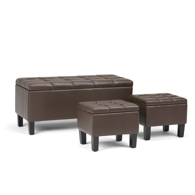 WYNDENHALL Lancaster 44 inch Wide Contemporary Rectangle Storage Ottoman