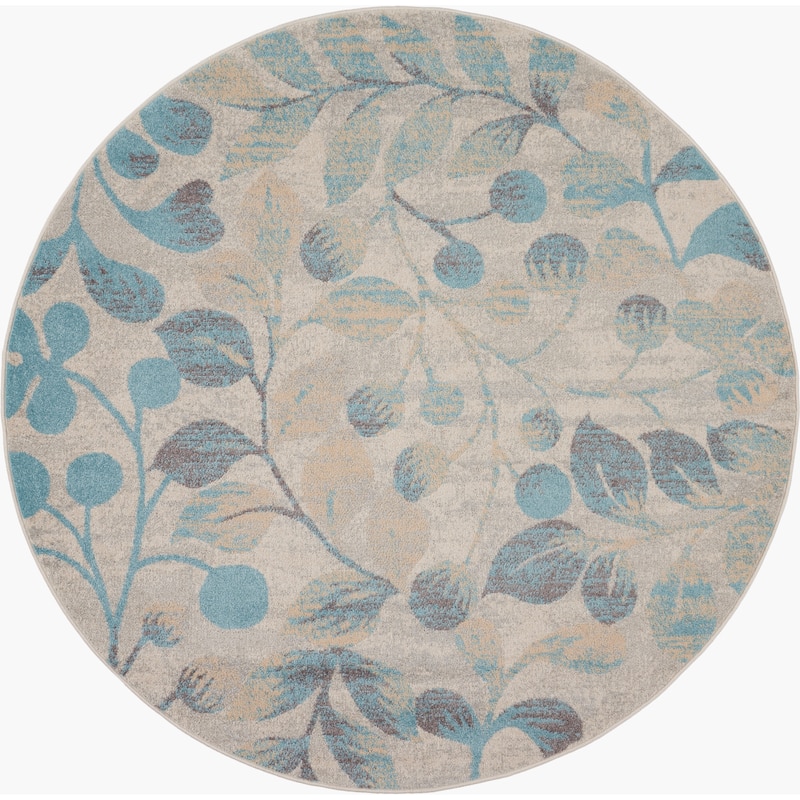 Nourison Tranquil Abstract Floral Leaves Botanical Area Rug