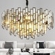 KAYLA 24in Chandelier 10-Light Crystal Chandelier - 55.1in - Gold