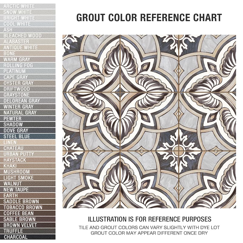 Merola Tile Harmonia Grove Grey 13" x 13" Ceramic Floor and Wall Tile
