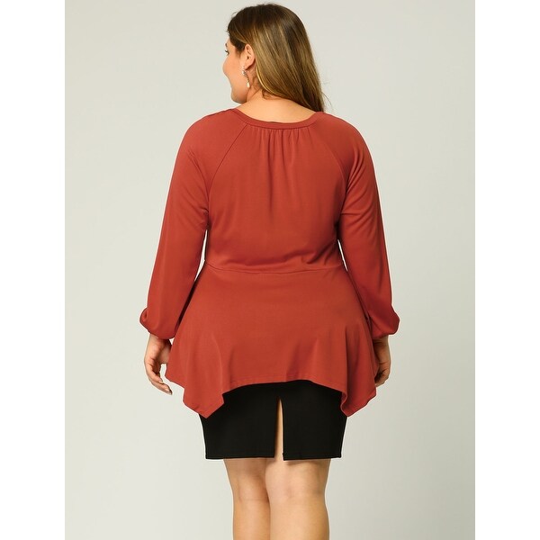 square neck plus size tops