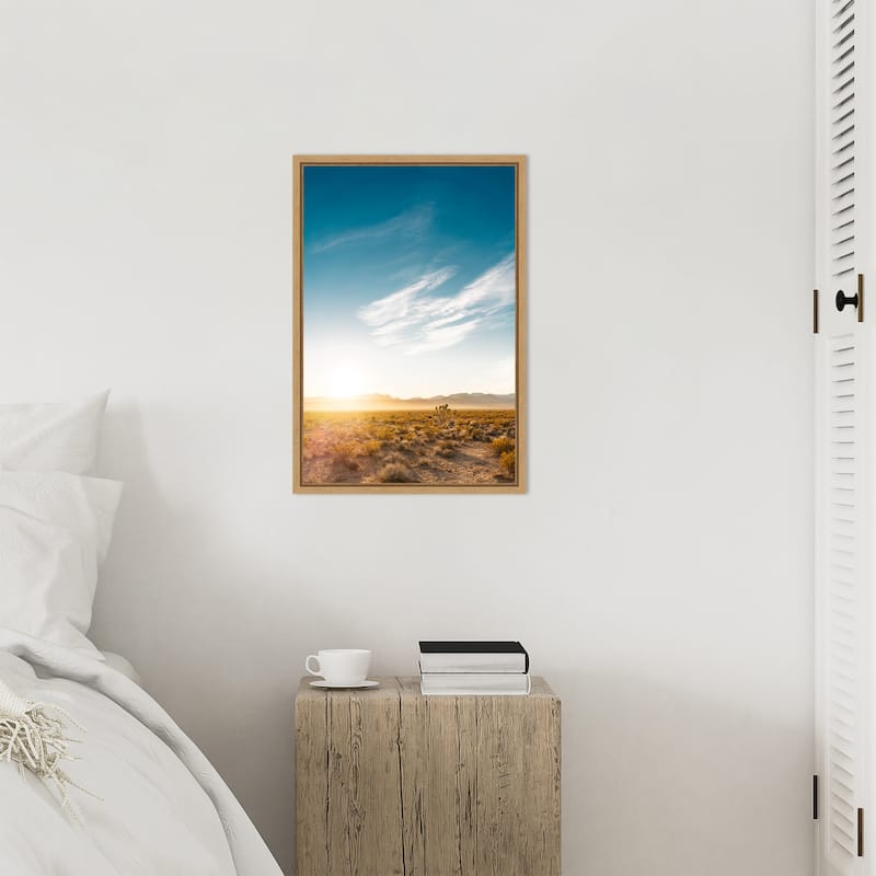 Nevada Desert Sunrise by Bethany Young Framed Canvas Wall Art Print - Sylvie Natural