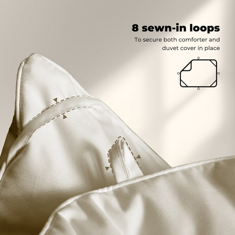Medium Warmth All Season 600 Fill Power White Goose Feather Down Comforter Duvet Insert